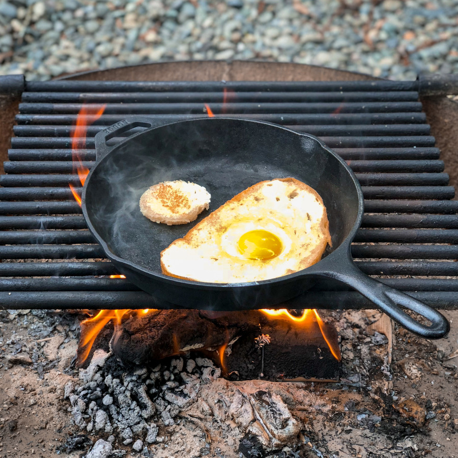Representative photograph of this type of equipment; not the exact Camping Frying Pan / Skillet