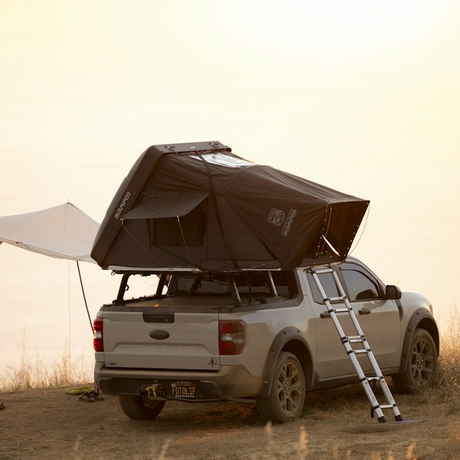 Representative photograph of this type of equipment; not the exact Roof-Top Tent — Soft Shell