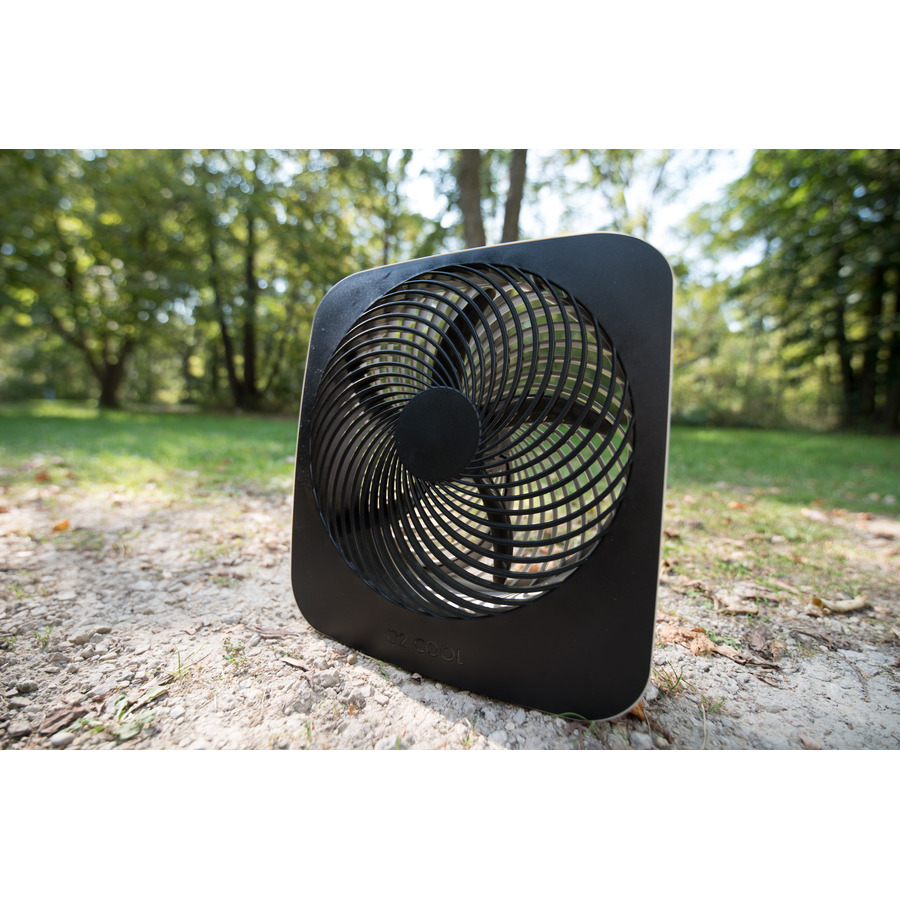 Representative photograph of this type of equipment; not the exact Portable Camping Fan + Light